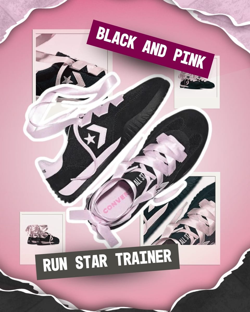 run star trainer black and pink pair